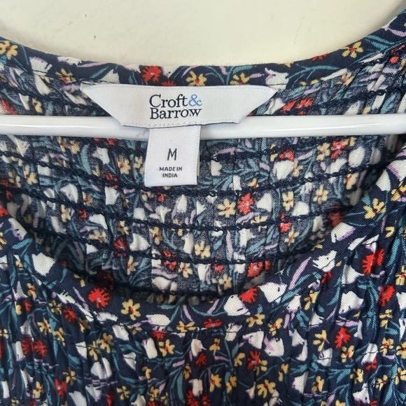 Croft & Barrow Medium Florsl Corrage core  Casual Sleeveless Dress - Picture 3 of 9